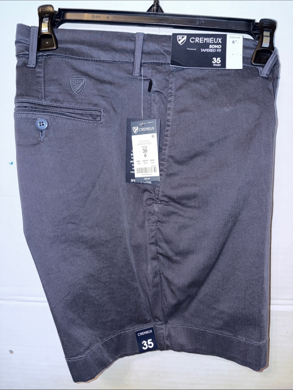 Daniel Cremieux Men's Charcoal Flat Front Shorts in Navy
